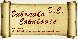 Dubravko Capulović vizit kartica